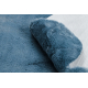 Sodobna pralna preproga SHAPE 3146 Plišasti medvedek shaggy - modra barva plišasta, protidrsna