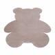 Σύγχρονο χαλί πλύσης SHAPE 3146 Αρκουδάκι δασύτριχος - ροζ βελούδινο, αντιολισθητικό 
