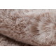 Modern tvättmatta SHAPE 3146 nallebjörn shaggy - rosa plysch, halkskydd 