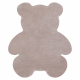 Сучасний пральний килим SHAPE 3146 ведмедик shaggy - рум'яна рожеві плюшевий протиковзкий