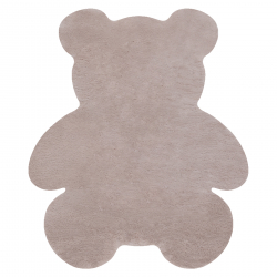 Moderner Waschteppich SHAPE 3146 Teddybär Shaggy - erröten rosa plüschig, Antirutsch 