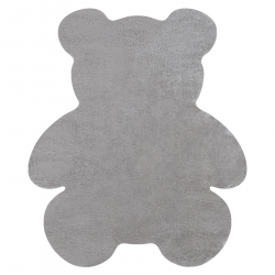 Moderni tepih za pranje SHAPE 3146 plišani medvjedić - siva čupavi, pliš, protuklizna 