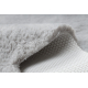 Moderne vask tæppe SHAPE 3146 Bamse shaggy - grå plys, anti-slip 