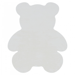 Moderner Waschteppich SHAPE 3146 Teddybär Shaggy - elfenbein plüschig, Antirutsch 