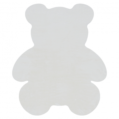 Modern washing carpet SHAPE 3146 Teddy bear shaggy - ivory plush, anti-slip 