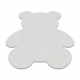 Sodobna pralna preproga SHAPE 3146 Plišasti medvedek shaggy - slonova kost barva plišasta, protidrsna