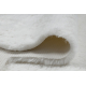 Moderne vask tæppe SHAPE 3146 Bamse shaggy - elfenben plys, anti-slip 