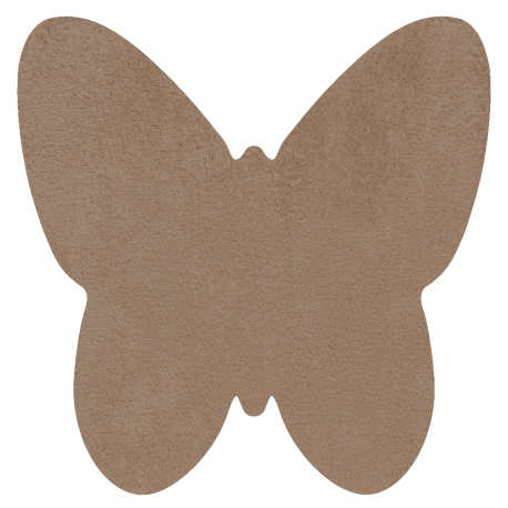 Koberec prateľný SHAPE 3150 Motýľ Shaggy - béžová plyšový protišmykový 