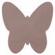 Koberec pratelný SHAPE 3150 Motýl Shaggy - špinavě růžová plyšový, protiskluzový