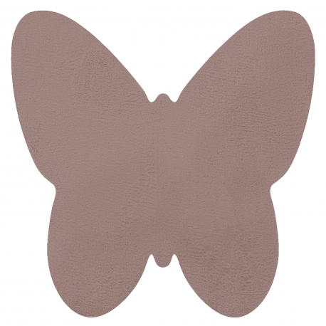 Σύγχρονο χαλί πλύσης SHAPE 3150 Πεταλούδα δασύτριχος - ροζ βελούδινο, αντιολισθητικό 