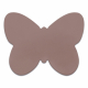 Moderner Waschteppich SHAPE 3150 Schmetterling Shaggy - erröten rosa plüschig, Antirutsch 