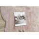 Mūsdienīgs mazgāšanas paklājs SHAPE 3150 Tauriņš shaggy - rozā, plīša, pretslīdes 