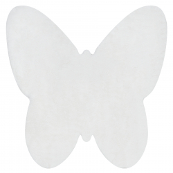 Moderner Waschteppich SHAPE 3150 Schmetterling Shaggy - elfenbein plüschig, Antirutsch 