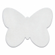 Koberec prateľný SHAPE 3150 Motýľ Shaggy - slonovinová kosť plyšový protišmykový 