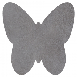 Moderner Waschteppich SHAPE 3150 Schmetterling Shaggy - grau plüschig, Antirutsch 