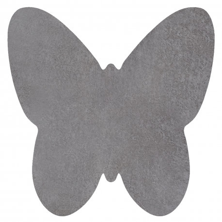 Koberec prateľný SHAPE 3150 Motýľ Shaggy - sivá plyšový protišmykový 