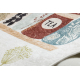 ANDRE 1299 tapijt wasbaar Borden, keuken, antislip - beige