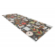 SPARK 0687 alfombra beige / negra - Marco, sisal, estructural