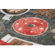SPARK 0687 alfombra beige / negra - Marco, sisal, estructural