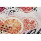 Alfombra lavable ANDRE 1270 Naranjas, para la cocina, antideslizante - rosado