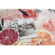 ANDRE 1270 tapijt wasbaar Sinaasappels, keuken, antislip - roze