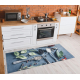 ANDRE 1151 washing carpet Spoons, kitchen, anti-slip - blue