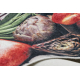 Tapis lavable ANDRE 1711 Fruits et légumes, pour la cuisine, antidérapant - vert