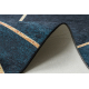 Tapis lavable ANDRE 1173 mosaïque, géométrique antidérapant - turquoise / or