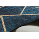 Tapis lavable ANDRE 1173 mosaïque, géométrique antidérapant - turquoise / or
