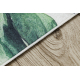 ANDRE 1168 mosható szőnyeg Monstera levelek, geometriai csúszásgátló - fehér / zöld