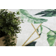ANDRE 1168 mosható szőnyeg Levelek, geometriai csúszásgátló - fehér / zöld