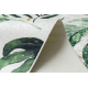 АНДРЕ 1168 тепих за прање Монстера листови, геометријски противклизни - бела / зелена