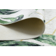 Моющийся ковер ANDRE 1168 Листья, Мрамор нескользящий - белый / зеленый