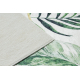 Dywan do prania ANDRE 1168 Liście, geometryczny antypoślizgowy - biały / zielony