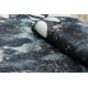 ANDRE 1336 umývací koberec Listy protišmykový - čierny / tyrkysová