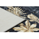 ANDRE 1311 umývací koberec Listy protišmykový - čierny / zlato