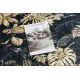 ANDRE 1311 mosható szőnyeg Levelek csúszásgátló - fekete / arany