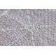 Kilimas sizalio virvelės SION greipfrutų 00002 plokščias audimas ecru / rožinis / mėlyna 