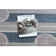 BLISS Z226AZ226 alfombra crema / gris - Marco, ornamento, moderna, estructural