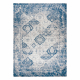 Tapis lavable ANDRE 1819C Rosette, vintage antidérapant - beige at bleu