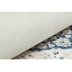 ANDRE 1819C Waschteppich Rosette, vintage Anti-Rutsch - beige / blau