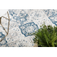 ANDRE 1819C mosható szőnyeg Rozetta, vintage csúszásgátló - bézs / kék