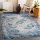 ANDRE 1819C washing carpet Rosette, vintage anti-slip - beige / blue