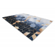 ANDRE 1216 mazgāšanas paklājs Kubs, geometriskais pretslīdēšana - zils