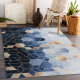 ANDRE mycí kobereček 1216 Krychle, geometrický protiskluz - modrý