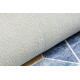 Dywan do prania ANDRE 1216 Kostka, geometryczny antypoślizgowy - niebieski