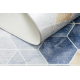 ANDRE 1216 vaske Teppe Kube, geometriske antiskli - blå