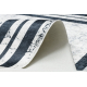 ANDRE 1023 πλύσιμο χαλί Πλαίσιο μάρμαρο αντιολισθητικό - μαύρο / λευκό 