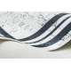 Dywan do prania ANDRE 1023 Ramka marmur antypoślizgowy - czarny / biały