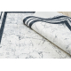 ANDRE 1023 pralna preproga Okvir marmor protizdrsna - črna / bela